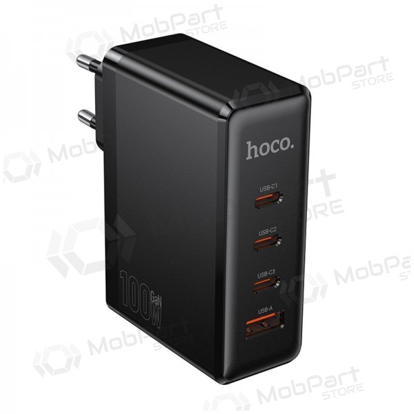 Phone charger Hoco N85 100 W 3x USB-C + USB-A black