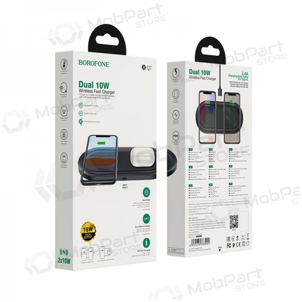 Charger wireless Borofone BQ7 Prominent Dual (10W) (black)