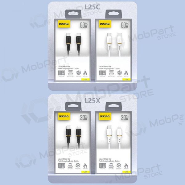 USB-C cable Dudao L25C USB-C to USB-C 1 m 60 W black