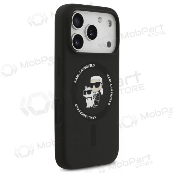 Apple iPhone 17 Pro case - Karl Lagerfeld Liquid Silicone Karl and Choupette MagSafe (black)