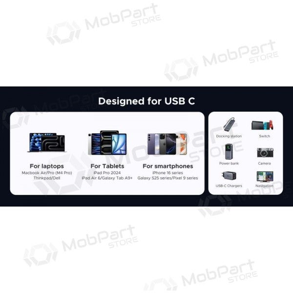 USB-C cable Ugreen L706 USB-C to USB-C 1 m 240 W black