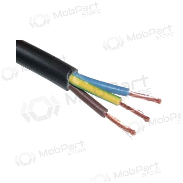 OMY Lietkabelis cable 3x1.0mm2 (juodas, 100m)
