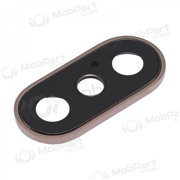 Apple iPhone XS / XS Max camera glass / lens (gold) (with frame)
