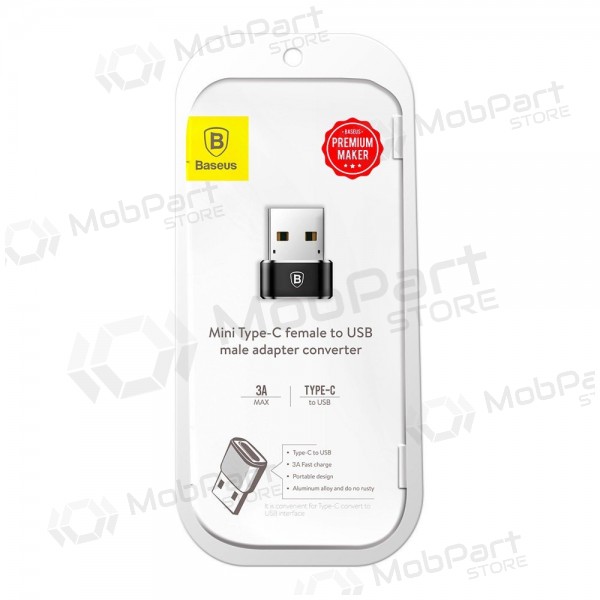 Adapter Baseus Type-C to USB-A black CAAOTG-01