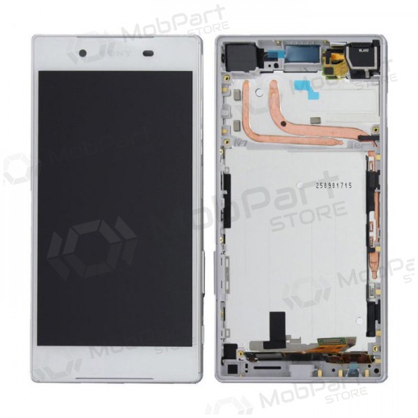Sony E6603 / E6653 Xperia Z5 screen (white) (with frame) (used grade A, original)