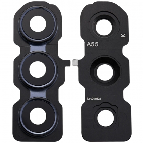 Samsung Galaxy A55 5G camera glass with frame (dark blue)