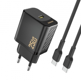 Charger Dudao A27C GaN 25W USB-C + USB-C to USB-C cable 1.0m black