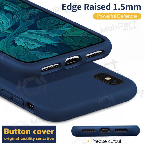 Apple iPhone 13 Pro Max case - Liquid Silicone - 1.5mm (dark blue)