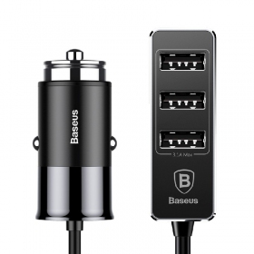 Car charger Baseus CCTON-01 (4xUSB 5.5A) (black)