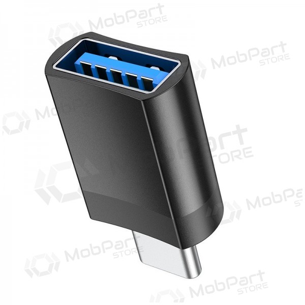 USB-C adapter hoco ua17 USB-C to USB-A black.