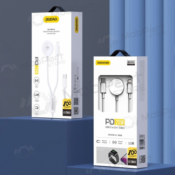 USB-C cable Dudao A12MAX-2in1 USB-C to iWatch / Lightning 1.2 m