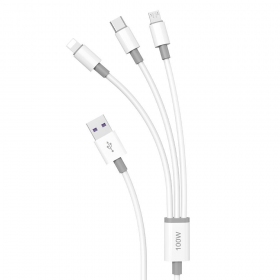 USB cable Dudao L8s-3in1 USB-A to USB-C / Micro USB / Lightning 1.2 m 100 W