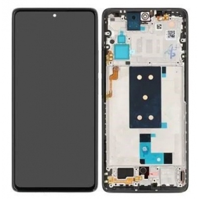 Ekranas Xiaomi 11T Pro 5G su lietimui jautriu stikliuku with frame Black original (service pack)