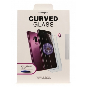 LCD apsauginis stikliukas Nano Optics 5D UV Glue Samsung S928 S24 Ultra lenktas transparent