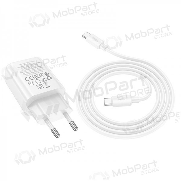 Phone charger Hoco N60 GaN USB-C with USB-C cable 1 m white