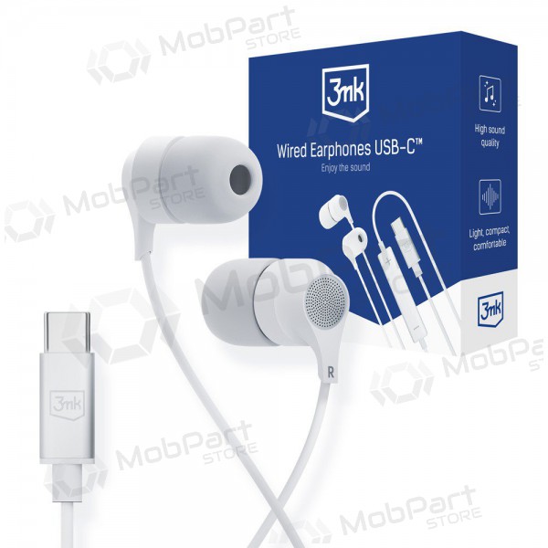 Headphones 3mk Wired Earphones USB-C Headphones 3mk Wired Earphones USB-C