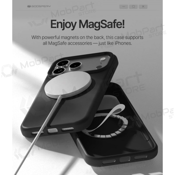 Apple iPhone 17 Pro Max, 18 Pro Max case - Mercury "Pure Magsafe Silicon Case" (black)