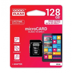 Memory card GOODRAM MicroSD 128Gb (class 10) + SD adapter