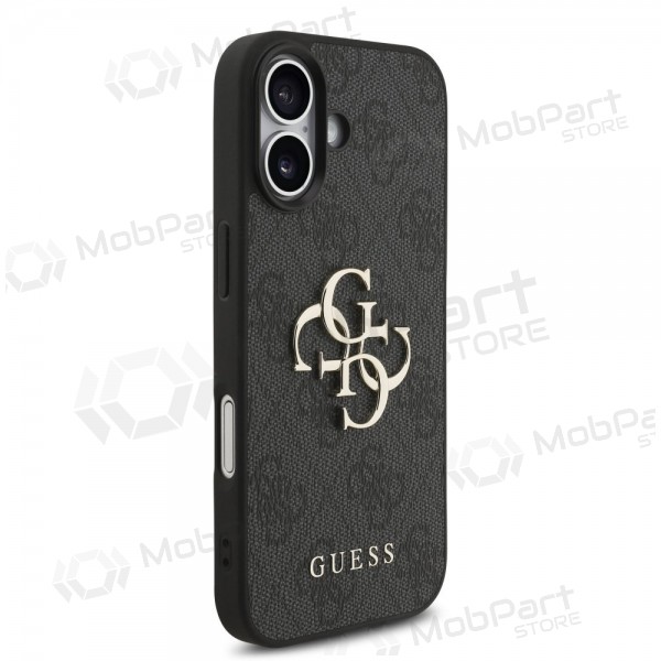 Apple iPhone 17 case - Guess PU 4G Metal Logo Strap (black)