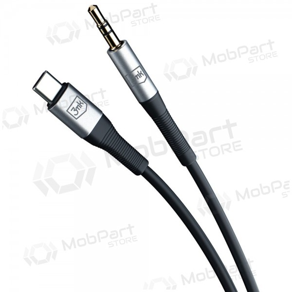 Audio cable 3mk USB-C to 3.5 mm 1 m black