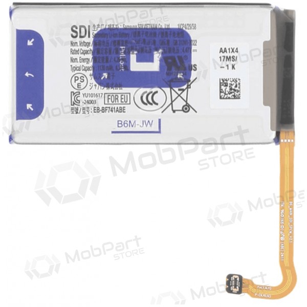 Akumuliatorius original Samsung F741 Z Flip6/F761 Z Flip7 FE 1097mAh EB-BF741ABE (service pack)