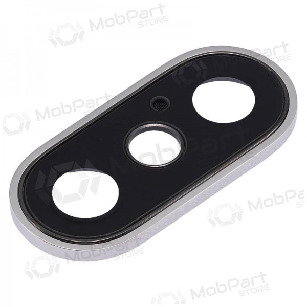 Apple iPhone XS / XS Max camera glass / lens (silver) (with frame)