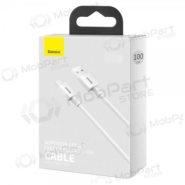USB cable Baseus Superior iš USB į Type-C 66W 2.0m white CATYS-A02