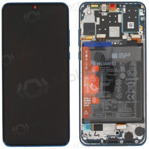 Huawei P30 Lite New Edition 2020 (02353FQE/02353DQS) screen (blue) (with frame and battery) (service pack) (original)