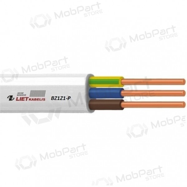 Flexible cable Lietkabelis BZ1Z1-P 3x2.5 mm² XLPE LSZH 100 m reel.