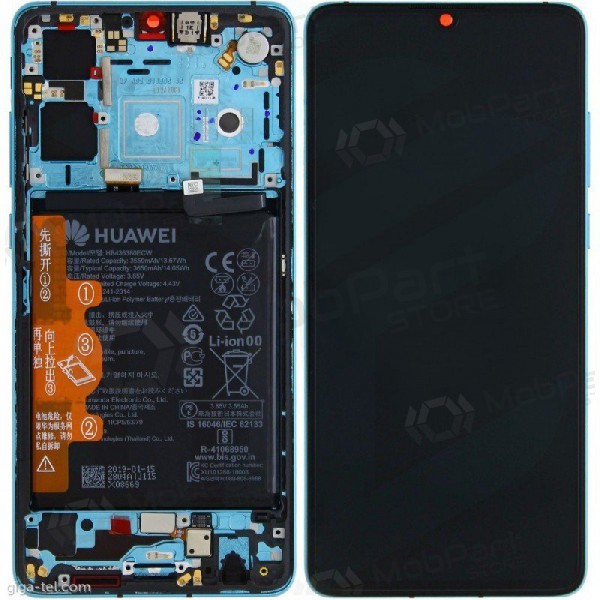 Huawei P30 (2019) display (Aurora) (with frame and battery) (service pack) (original)