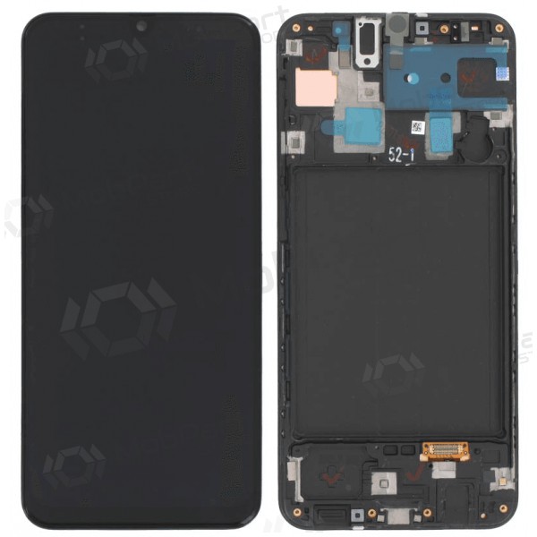 Samsung Galaxy A30 screen (black) (with frame) (original)