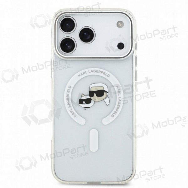 Apple iPhone 18 Pro Max case - Karl Lagerfeld IML K&CH Heads Metal Frame MagSafe (transparent)
