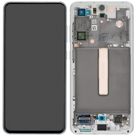 Samsung Galaxy S21 FE 5G screen (white) (with frame) (original)