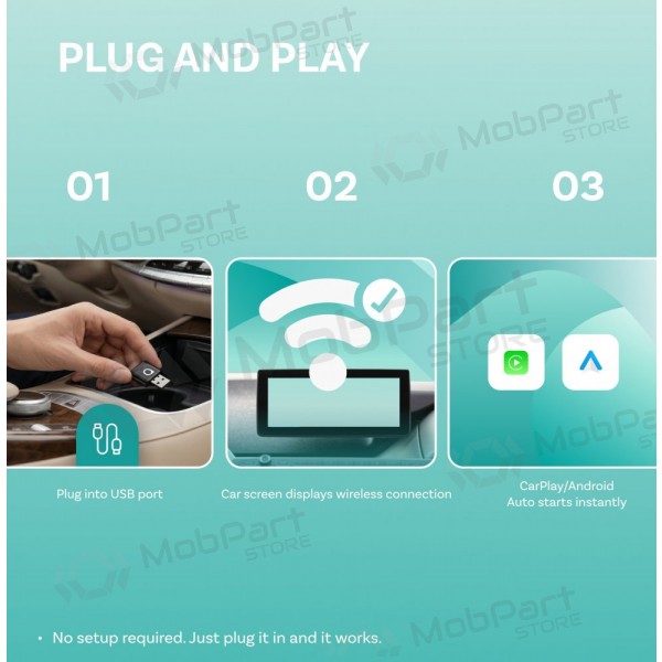 Wireless CarPlay / Android Auto adapter Ottocast Mini Aura CA530-T black
