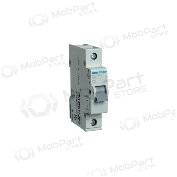 Automatic switch Hager MC163 (63A, 1P, 230V, 6kA)