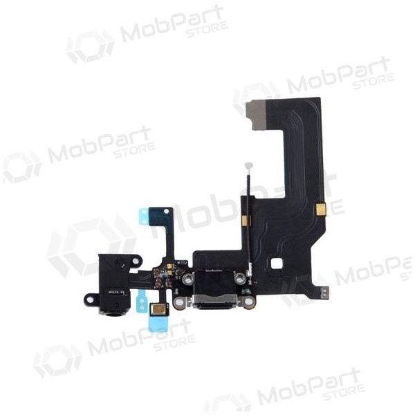 Apple iPhone 5 charging dock port and microphone flex (black)