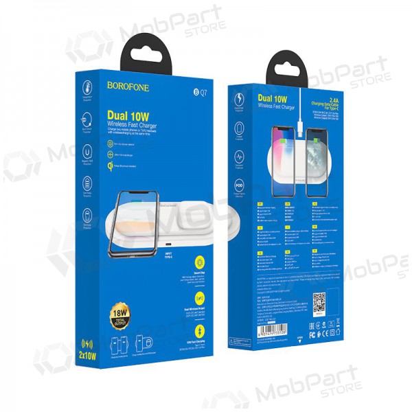 Charger wireless Borofone BQ7 Prominent Dual (10W) (white)