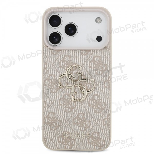 Apple iPhone 17 Pro Max case - Guess PU 4G Metal Logo (pink)