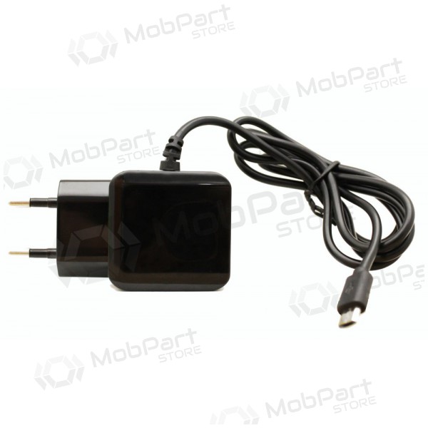 Charger F13c FastCharging x 2 USB (3.1A) + microUSB (black)