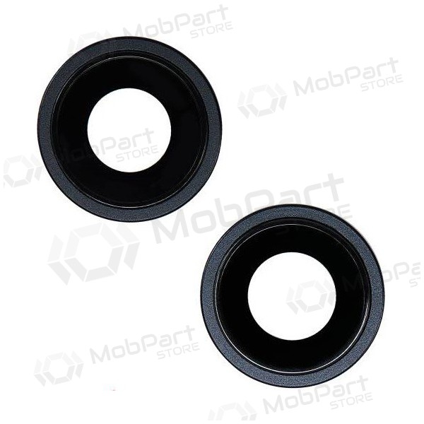 iPhone 14 / 14 Plus camera glass / lens (2pcs) (black) (with frame)