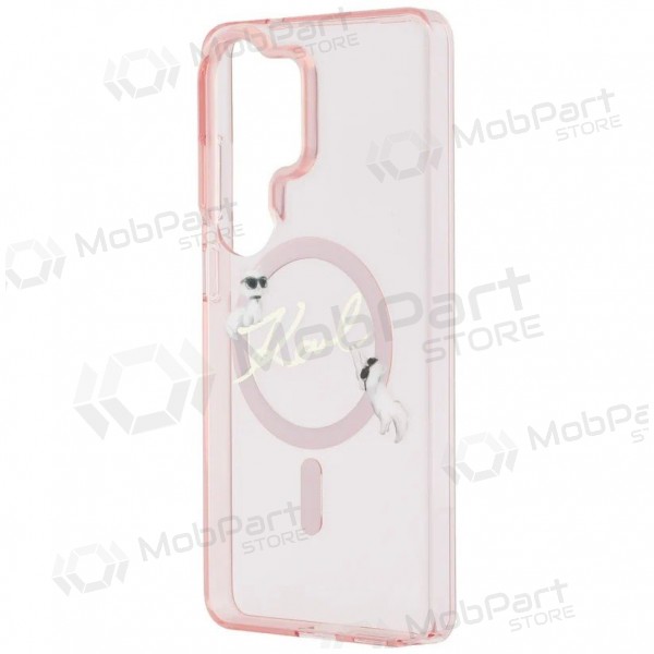 Samsung Galaxy S26 Ultra case - Karl Lagerfeld IML Choupette Karl Script Logo Magnetic (pink)