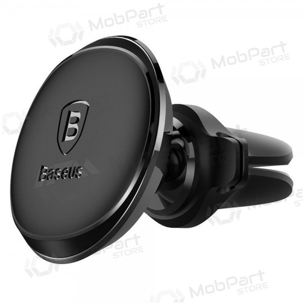 Telefono laikiklis Baseus Magnetic Air Vent With Cable Clip black SUGX020001