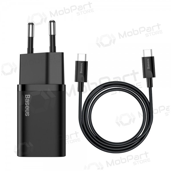 Charger buitinis Baseus Super Si 25W + Type-C 1.0m black TZCCSUP-L01