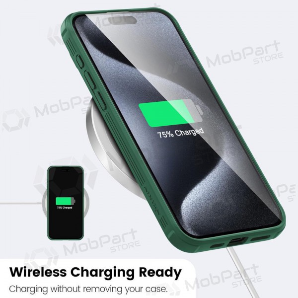 Apple iPhone 15 Plus case „Nillkin CamShield Pro“ (green) Apple iPhone 15 Plus case „Nillkin CamShield Pro“ (green)