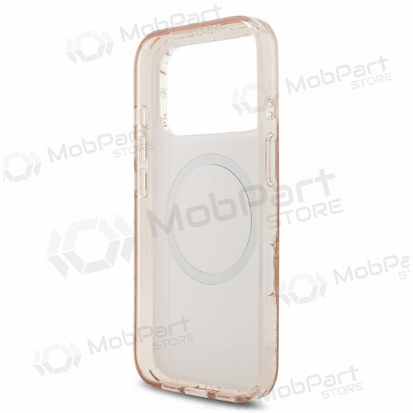 Apple iPhone 18 Pro Max case - Guess IML Flowers Allover Strap MagSafe (pink)