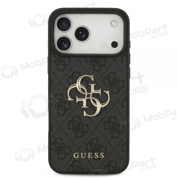 Apple iPhone 17 Pro Max case - Guess PU 4G Metal Logo (grey)