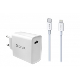 Charger Devia Smart PD Quick Charge + MFI Type-C-Lightning (white)