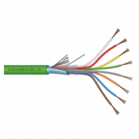 ELAN Tinned screened hologen-free Cable 8x0.22 (green)