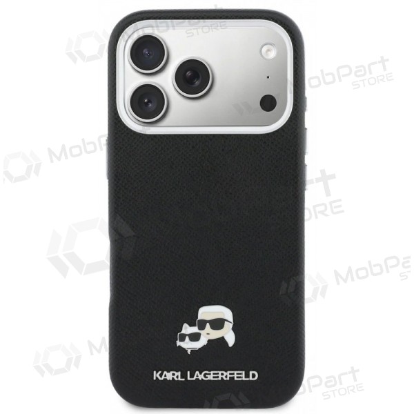Apple iPhone 17 Pro case - Karl Lagerfeld PU Karl and Choupette Heads Pins MagSafe (black)