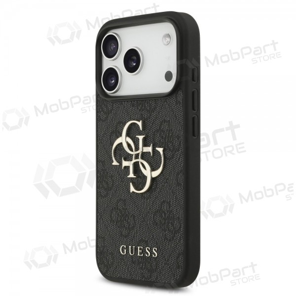 Apple iPhone 17 Pro case - Guess PU 4G Metal Logo Strap (black)